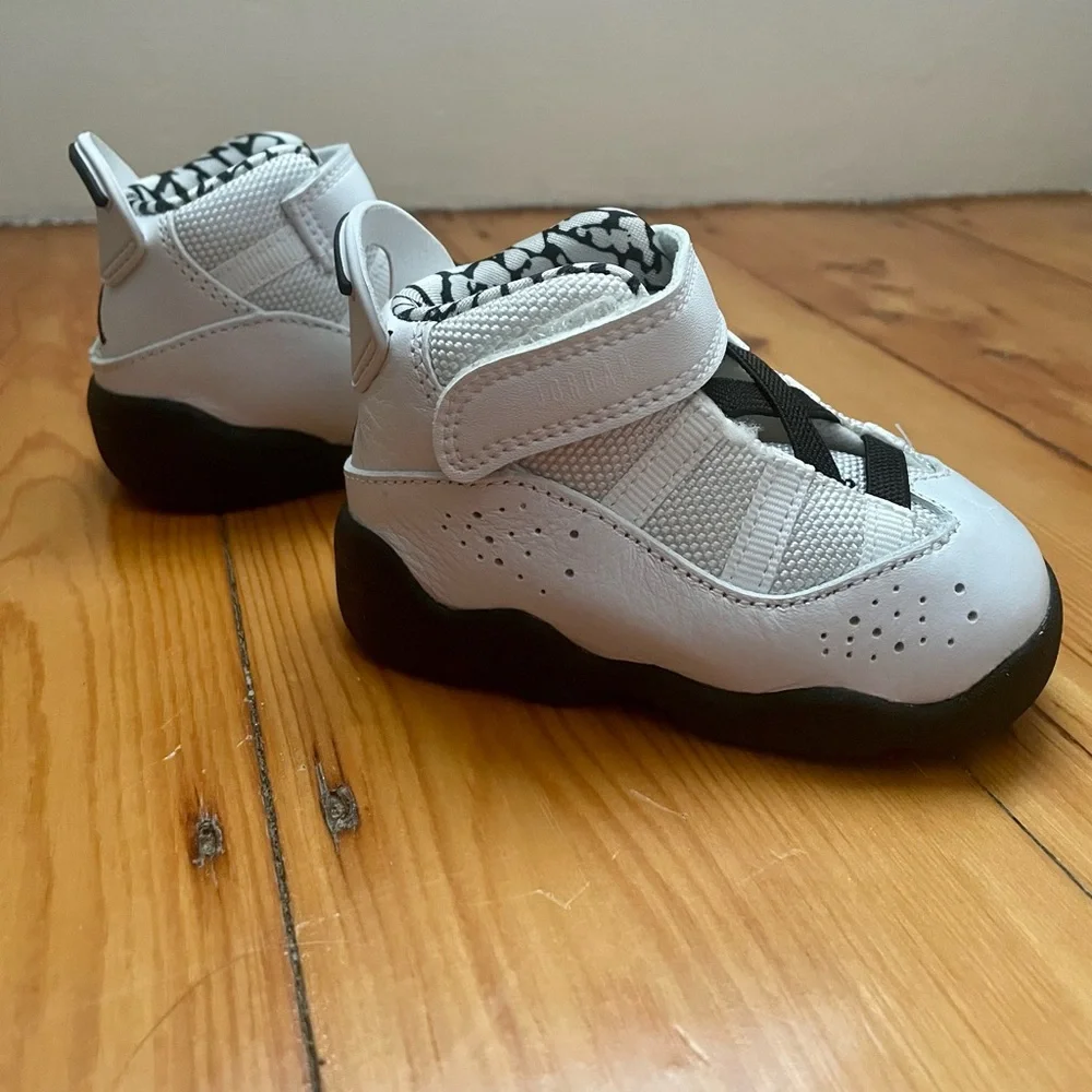 Toddler Air Jordan 6 Rings (TD), NIB never worn. White/black - Picture 2 of 5